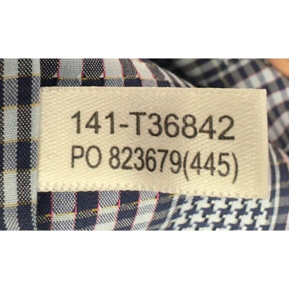 Tommy Bahama Island Modern Fit Plaid Shirt Men XL Blue/White Cotton Long Sleeve - Picture 10 of 12